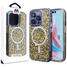MYBAT Dazzle Case for Apple iPhone 15 Pro (Gold Rush)