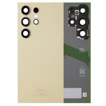 Back Glass & Camera Lenses for Samsung Galaxy S24 Ultra (Titanium Yellow) [OEM Service Pack]