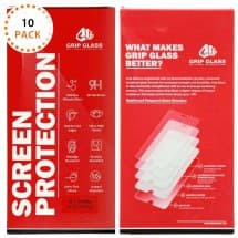 GRIP Tempered Glass Screen Protector for Apple iPhone 13, 13 Pro, 14, 16e, & 17e (10 Pack)