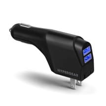 HyperGear 2.1A Dual Port Hybrid Car & Wall Charger (Black)