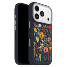 OtterBox Symmetry Cactus Leather Case for Apple iPhone 17 Pro (Enchanted Garden Embroidery)