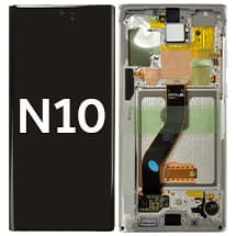 OLED & Frame Assembly for Samsung Galaxy Note 10 (Aura White) [OEM Service Pack]