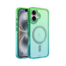 CLICK Clear Ombre Case for Apple iPhone 16 (Green Blue)