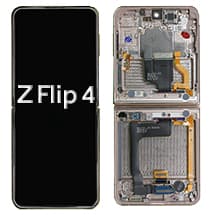 Inner OLED & Frame Assembly for Samsung Galaxy Z Flip4 (Pink Gold) [OEM Service Pack]