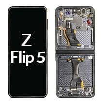 Inner OLED & Frame Assembly for Samsung Galaxy Z Flip5 (Graphite) [OEM Service Pack]