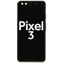 OLED, Frame, & Grip Sensors Assembly for Google Pixel 3 (Just Black) [Premium]