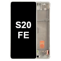 OLED & Frame Assembly for Samsung Galaxy S20 FE (Cloud White) [OEM Service Pack]