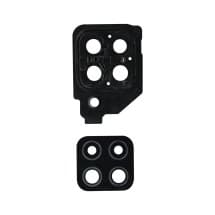 Glass Camera Lens & Bezel Bracket for Samsung Galaxy A22 (Black)