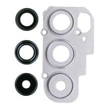 Glass Camera Lenses & Bezel Bracket for Motorola Edge X30 (White)