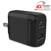 HyperGear 25W Dual Port SpeedBoost Wall Charger (Black)