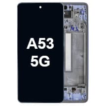 OLED & Frame Assembly for Samsung Galaxy A53 5G (Awesome Blue) [OEM Service Pack]
