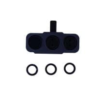 Glass Camera Lenses & Bezel Bracket for Samsung Galaxy S21 FE (Gray)