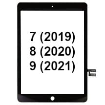 Digitizer for Apple iPad 7 (2019), 8 (2020), & 9 (2021) (Black) [Evolve]