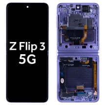 Inner OLED & Frame Assembly for Samsung Galaxy Z Flip3 5G (International, Lavender) [Premium]