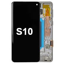 OLED & Frame Assembly for Samsung Galaxy S10 (Prism White) [Premium]