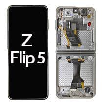 Inner OLED & Frame Assembly for Samsung Galaxy Z Flip5 (Cream) [OEM Service Pack]