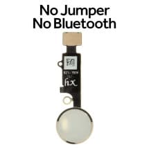 HX Universal Home Button for Apple iPhone 7 to 8 Plus (No Bluetooth or Jumper, White & Silver)