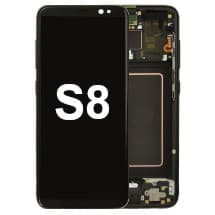 OLED & Frame Assembly for Samsung Galaxy S8 (Midnight Black) [Aftermarket]