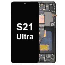 OLED & Frame Assembly for Samsung Galaxy S21 Ultra (Phantom Black) [Premium]
