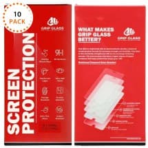 GRIP Tempered Glass Screen Protector for Apple iPhone 13, 13 Pro, 14, 16e, & 17e (Matte) (10 Pack)
