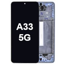 OLED & Frame Assembly for Samsung Galaxy A33 5G (Blue) [OEM Service Pack]