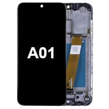 LCD & Frame Assembly for Samsung Galaxy A01 (International, Micro USB) [OEM Service Pack]