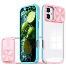 CLICK Flex Shield Case for Apple iPhone 16 (Pink & Blue)