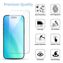MYBAT Tempered Glass Screen Protector for Apple iPhone 16 Plus (25 Pack)