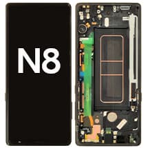 OLED & Frame Assembly for Samsung Galaxy Note 8 (Midnight Black) [Aftermarket]