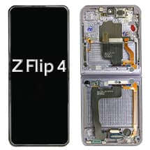 Inner OLED & Frame Assembly for Samsung Galaxy Z Flip4 (Bora Purple) [OEM Service Pack]