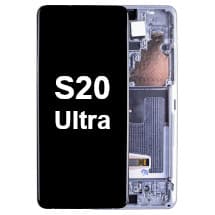 OLED & Frame Assembly for Samsung Galaxy S20 Ultra (Cloud White) [OEM Service Pack]