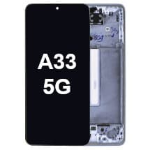 OLED & Frame Assembly for Samsung Galaxy A33 5G (White) [OEM Service Pack]