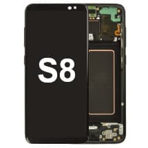 OLED & Frame Assembly for Samsung Galaxy S8 (Midnight Black) [OEM Service Pack]