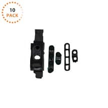 Speaker & Microphone Bracket & Mesh Set for Apple iPhone XS (Black) (10 Pack)