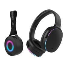 HyperGear Audio Essentials Duo Wireless Headphones & Speaker Set (Black)