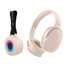 HyperGear Audio Essentials Duo Wireless Headphones & Speaker Set (Beige)
