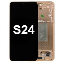 OLED & Frame Assembly for Samsung Galaxy S24 (Sandstone Orange) [OEM Service Pack]