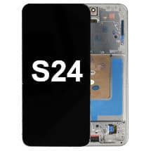OLED & Frame Assembly for Samsung Galaxy S24 (Marble Gray) [Full-Size Aftermarket]