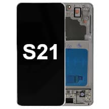 OLED & Frame Assembly for Samsung Galaxy S21 (5G, Phantom White) [Premium]